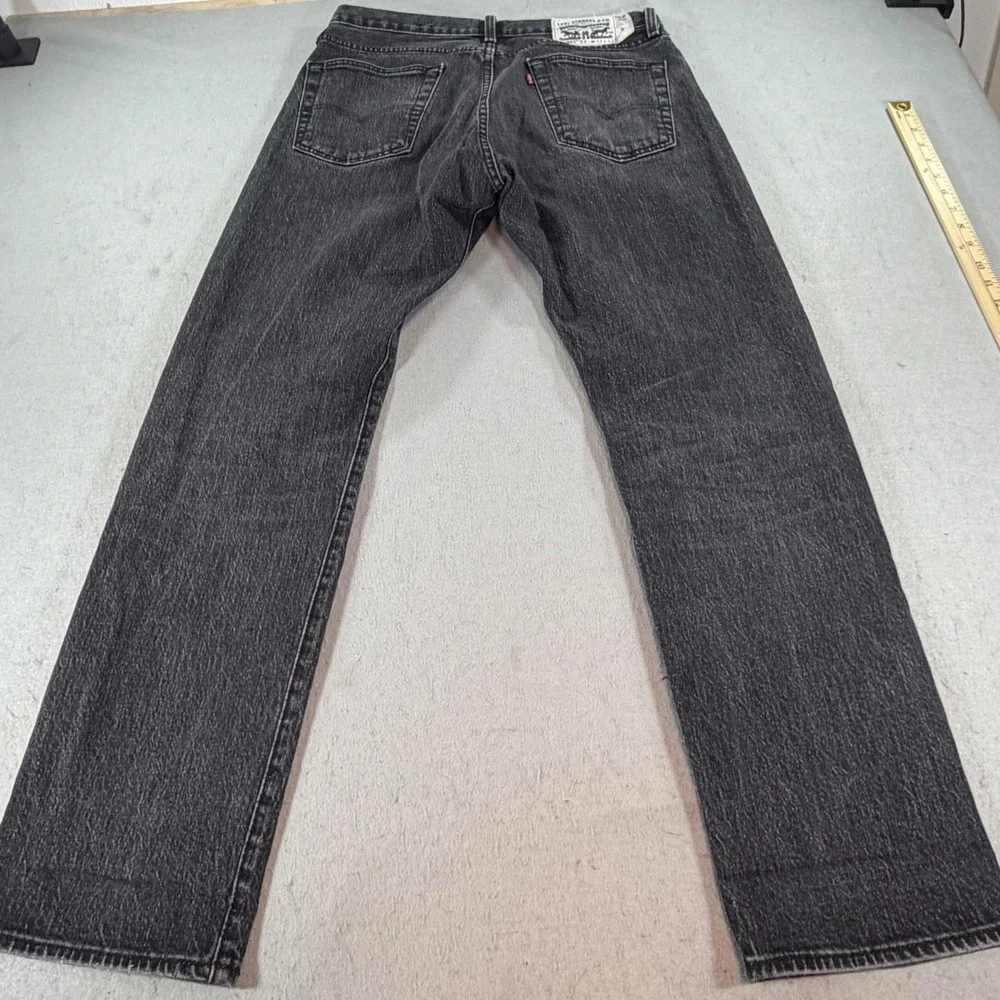 Levi's 501 '93 Straight Jeans Mens 32x32 Washed Black Button Fly Denim